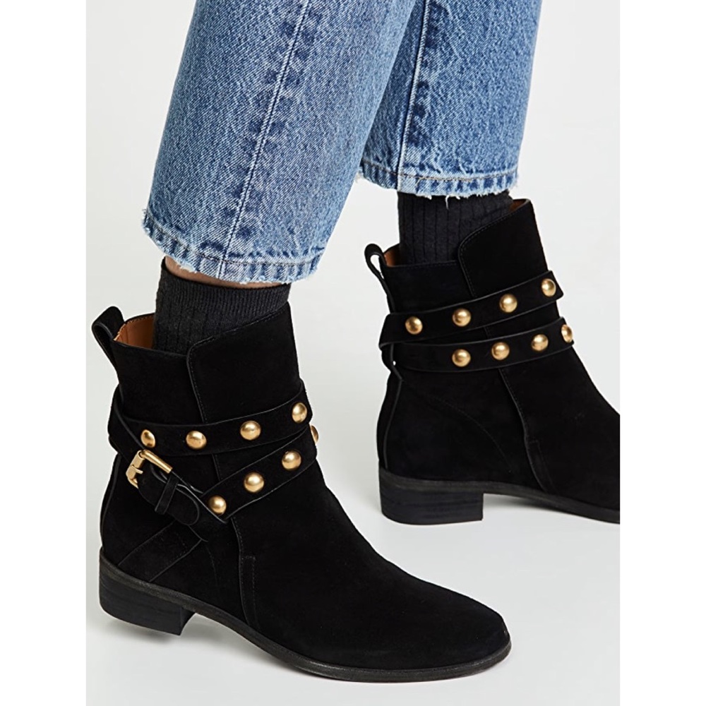 NEW See By Chloe Suede Ankle Boots Size 38 1/2